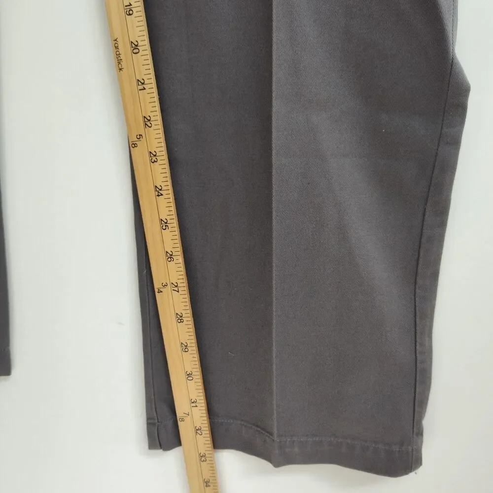 NWT Haggar Straight Fit Khaki Pants Men's 42x32‎ Gray Straight Leg